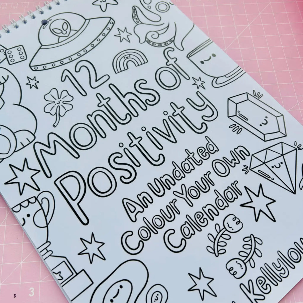 12 Months Of Positivity - Colour Your Own Calendar