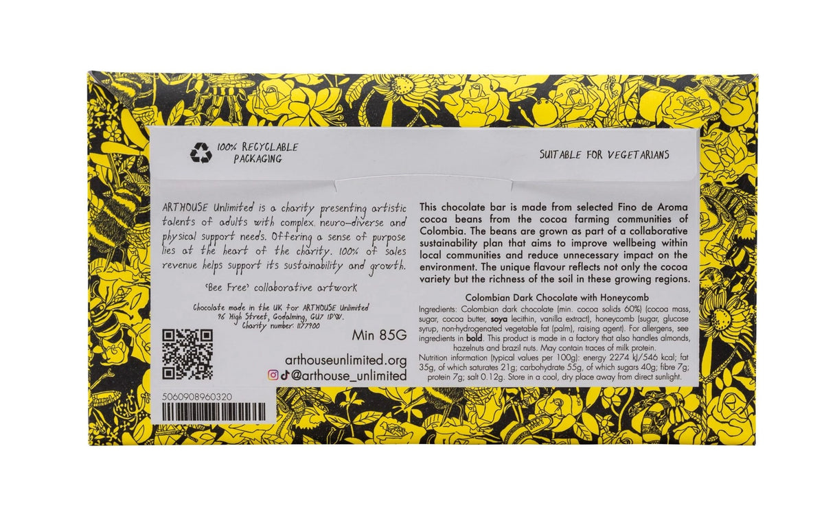 Dark Chocolate and Honeycomb Bee Free Bar