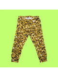 Gold Glitter Effect Leggings