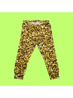 Gold Glitter Effect Leggings
