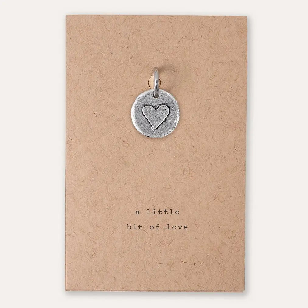 Heart 'A Little Bit Of Love' Pewter Charm