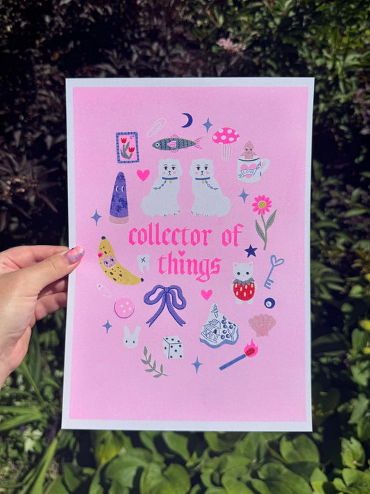 Collector Of Things A4 Risograph Print