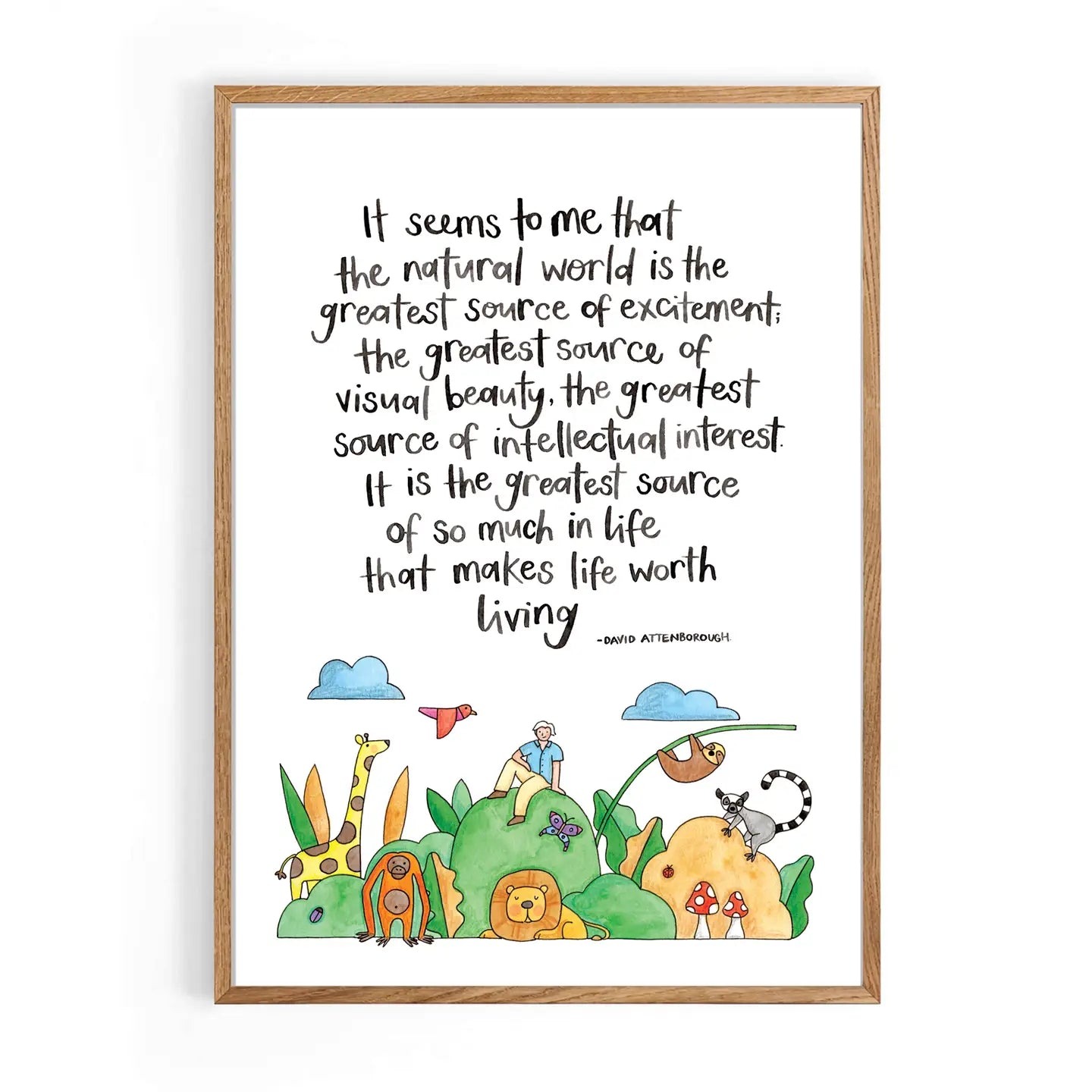 David Attenborough A4 Print