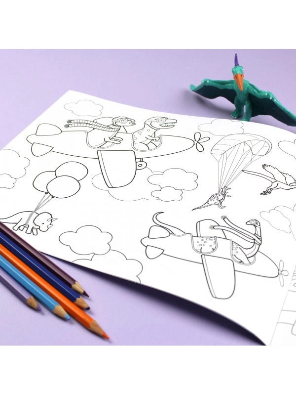 Dinosaurs Doing Stuff Colouring Book