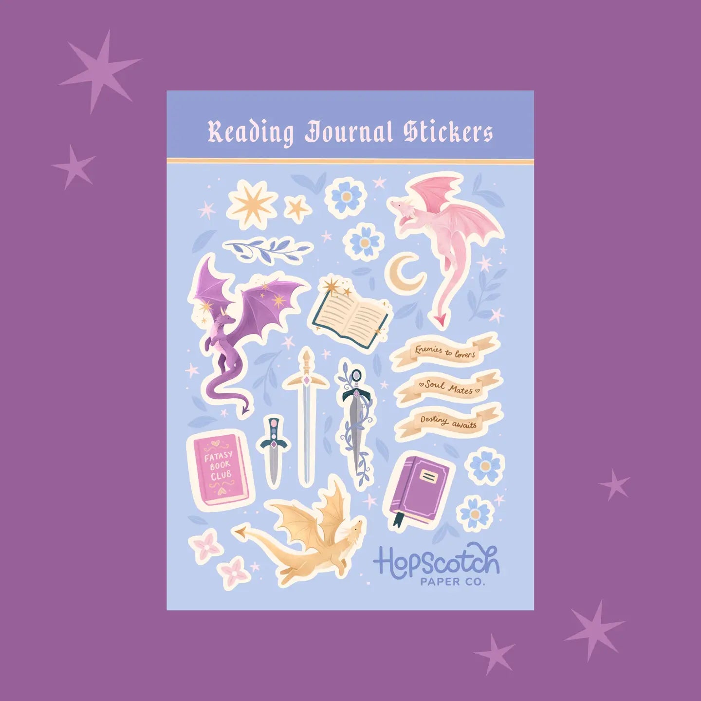 Dragon Reading Journal Stickers