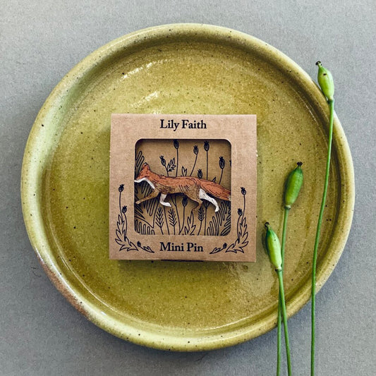 Fox Hand Painted Mini Pin