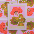 Geranium A5 Risograph Print