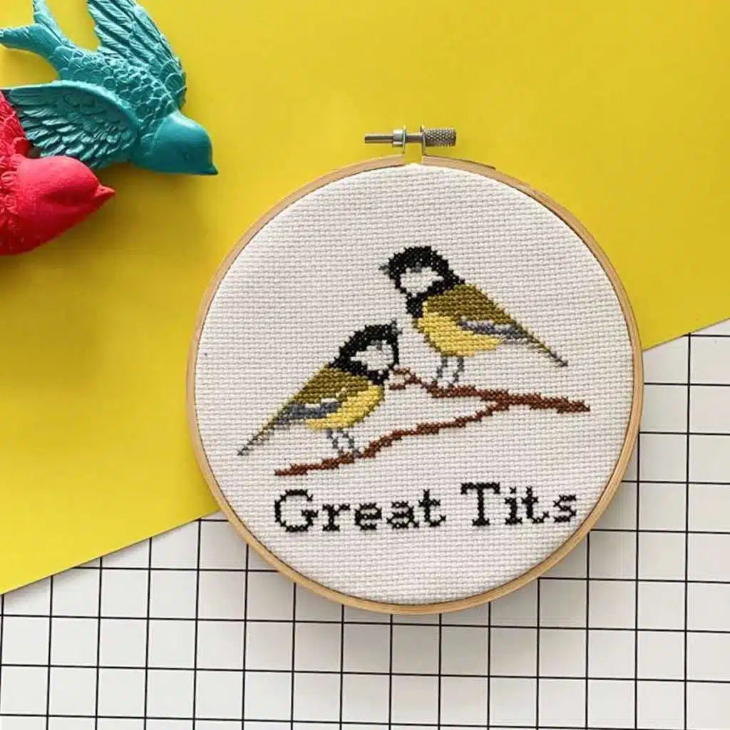 Great Tits Cross Stitch Kit