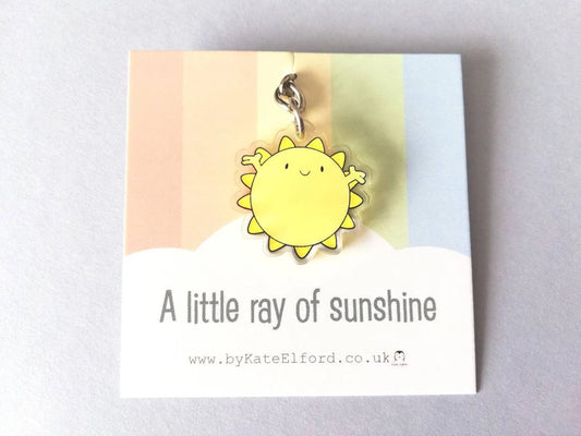 'A Little Ray Of Sunshine' Acrylic Keyring