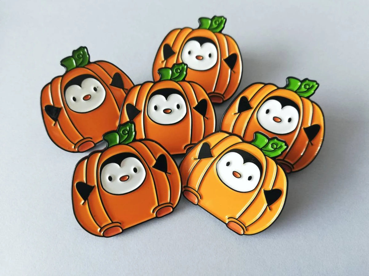 Penguin Pumpkin Pin