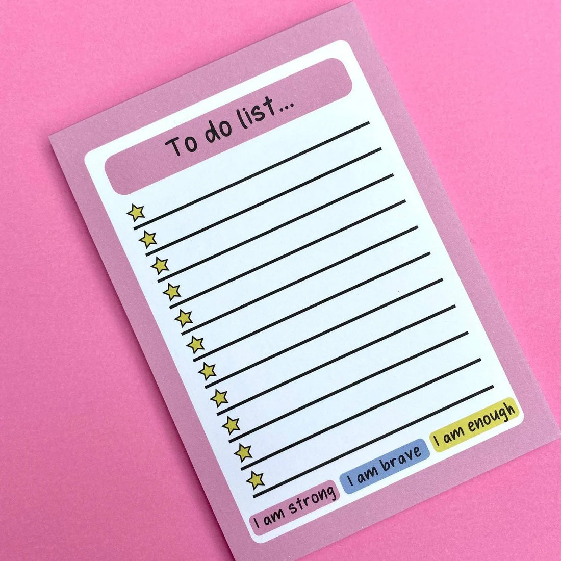 To Do List Positive Affirmation Notepad