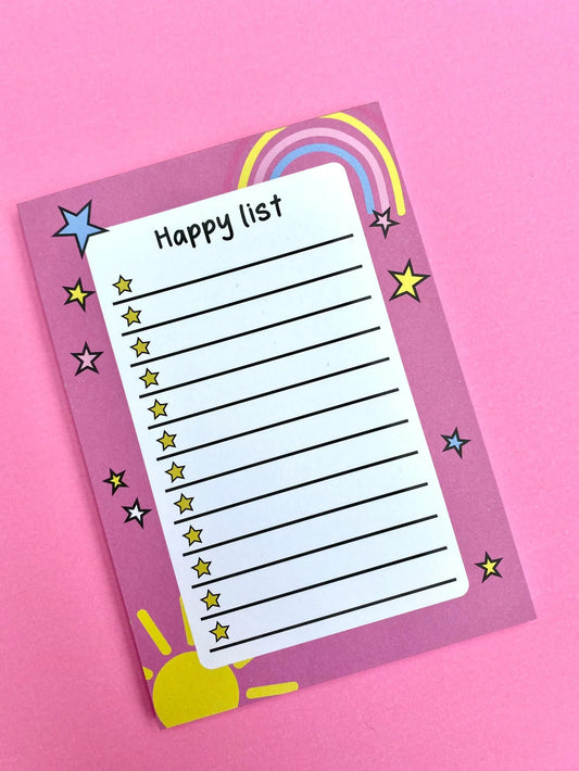 The Happy List Notepad