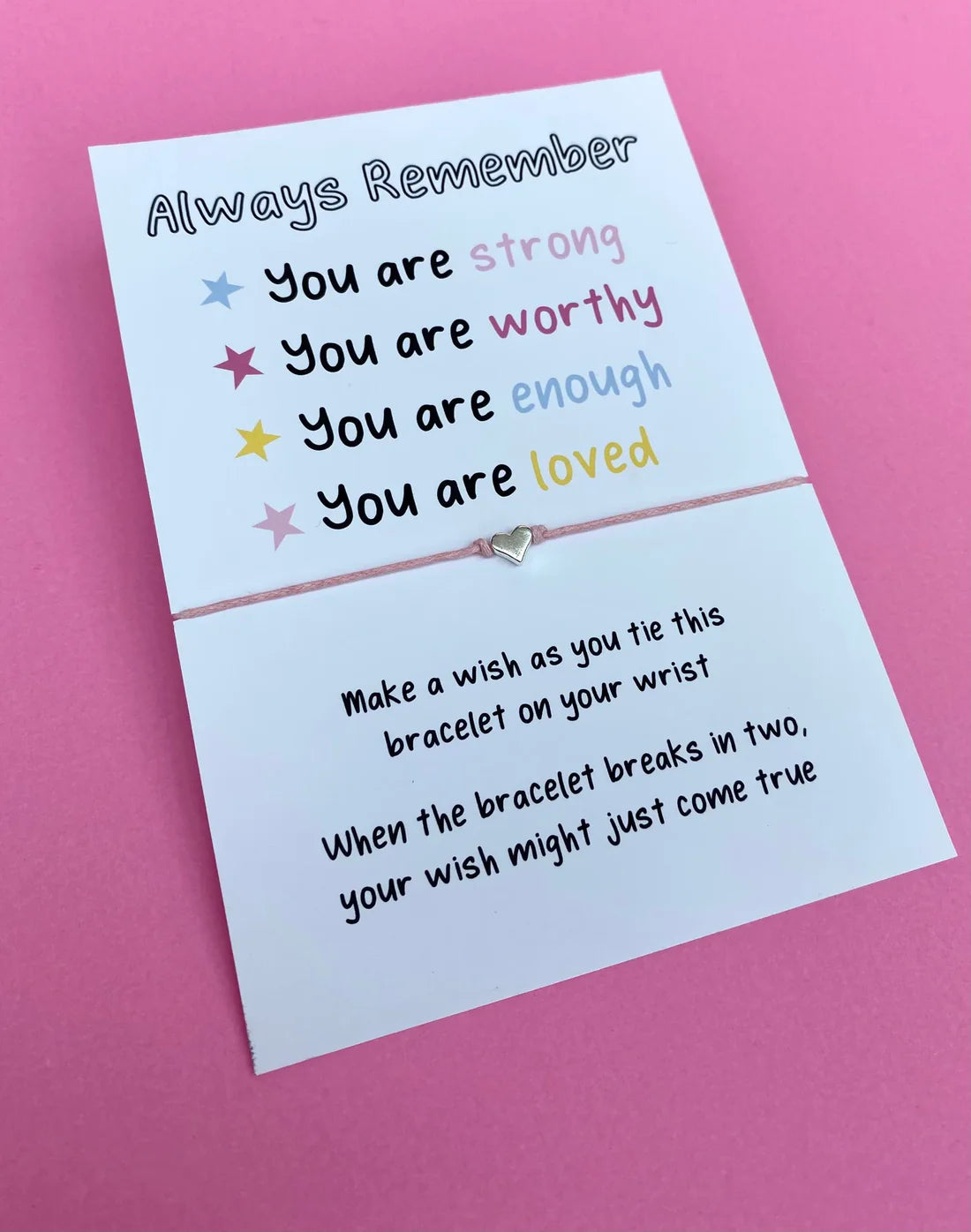 'Always Remember' Wish Bracelet