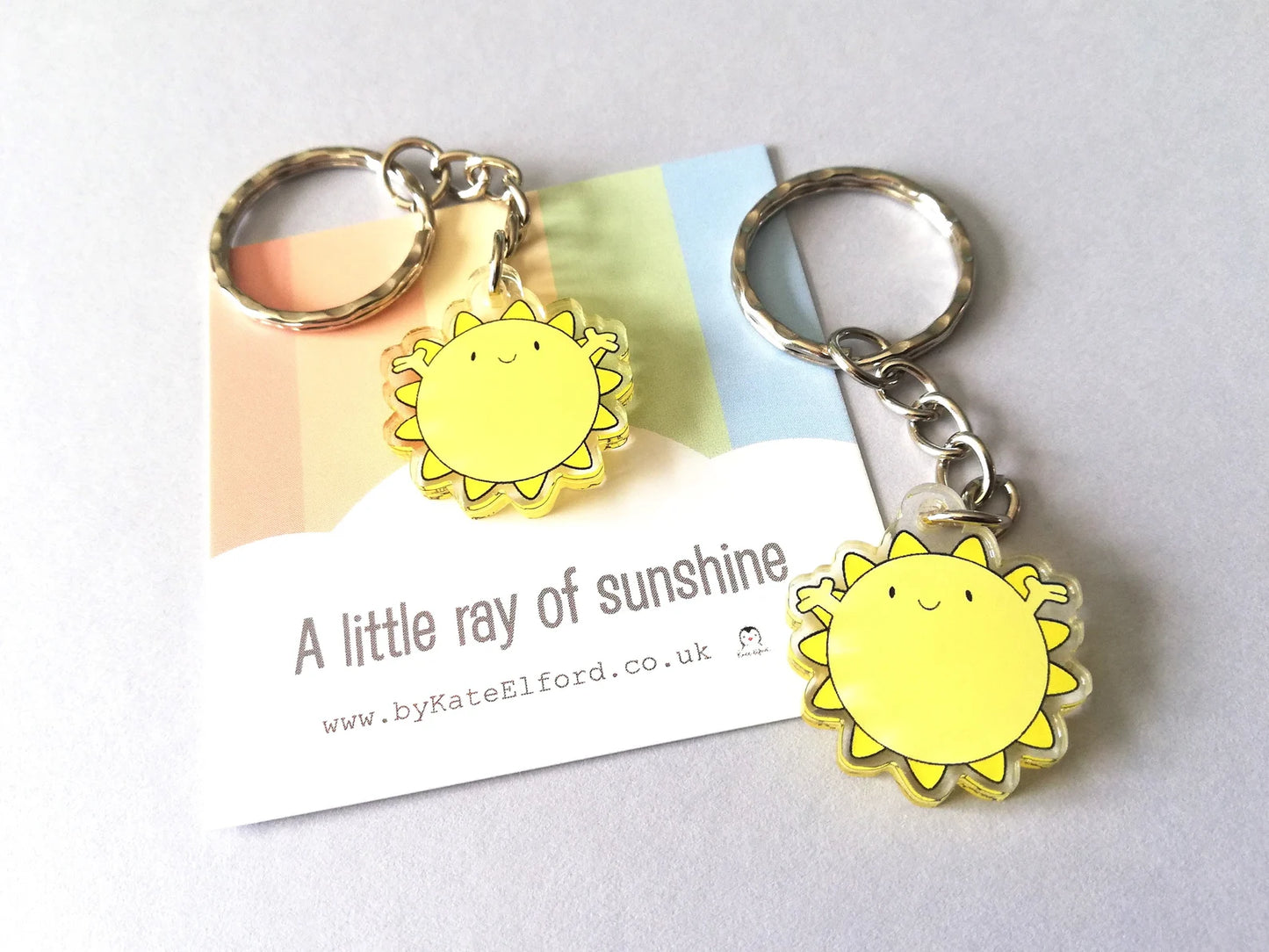 'A Little Ray Of Sunshine' Acrylic Keyring
