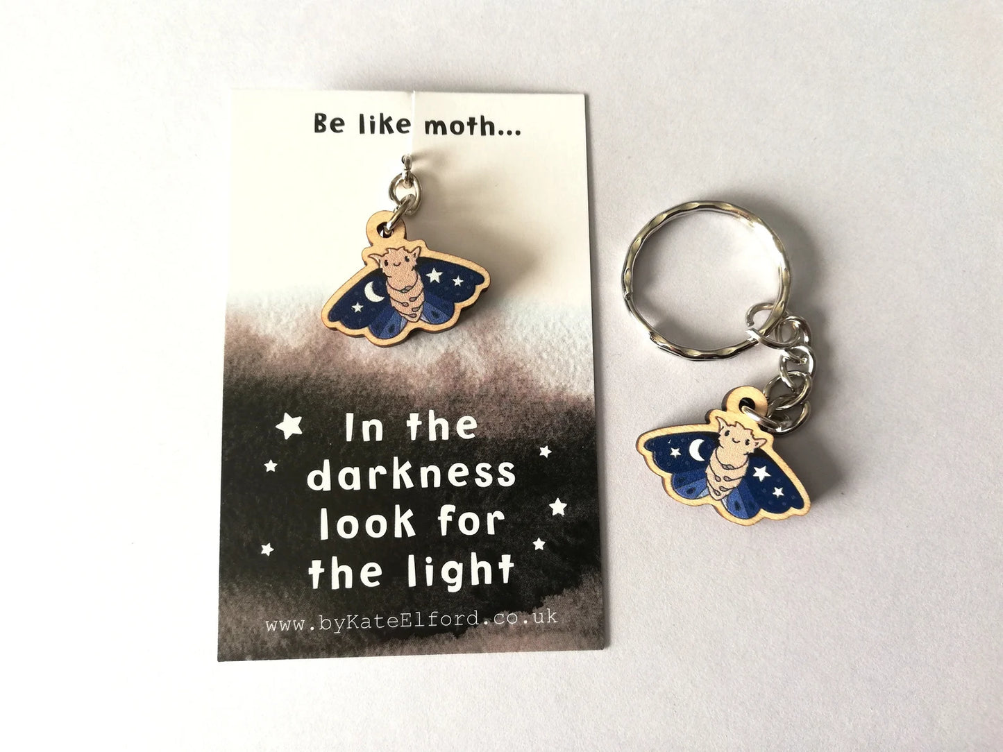 Mini Moth Wooden Keyring