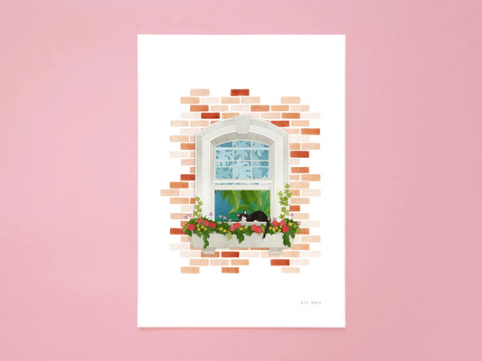 Cat Nap Print - Available in 2 sizes