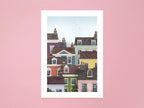 Colourful Houses Print - Available in 2 sizes