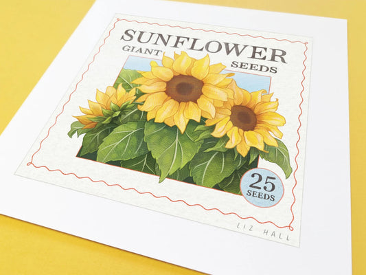 Sunflower Square Print