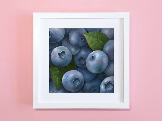 Blueberries Square Print