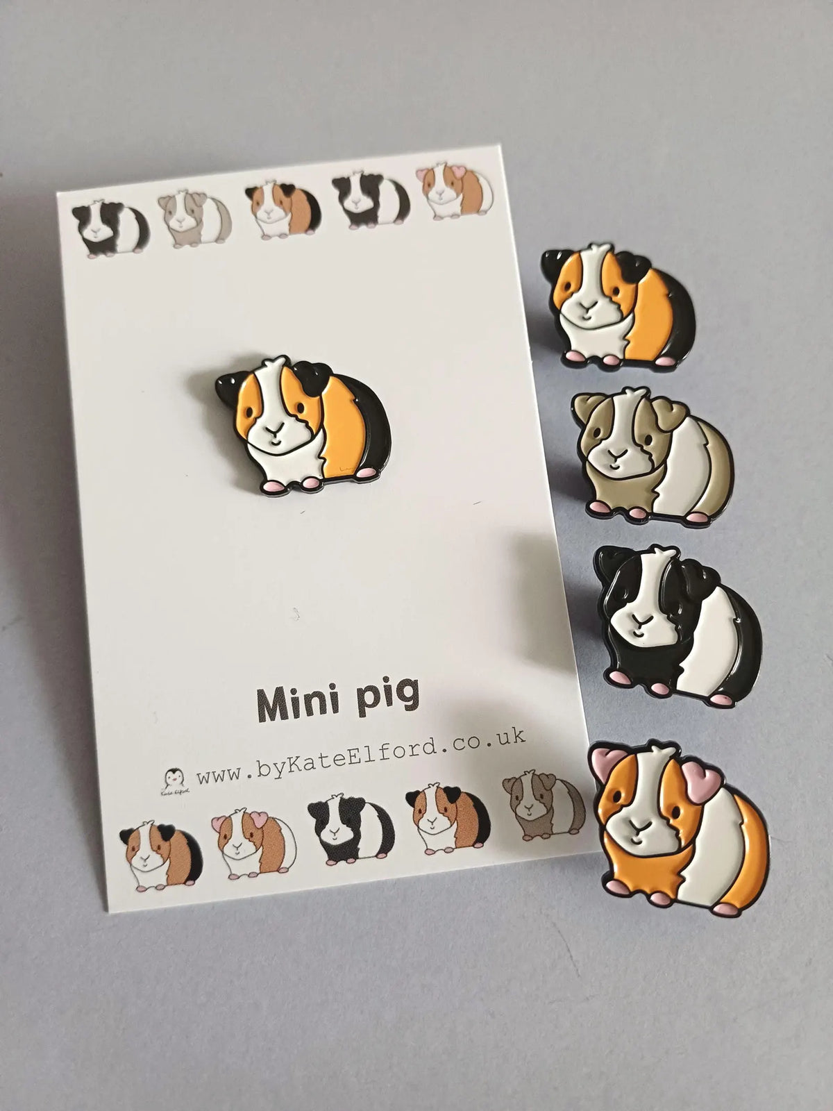 'Mini Pig' Pin - 4 colours to choose from.