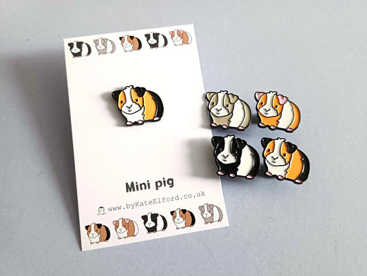 'Mini Pig' Pin - 4 colours to choose from.