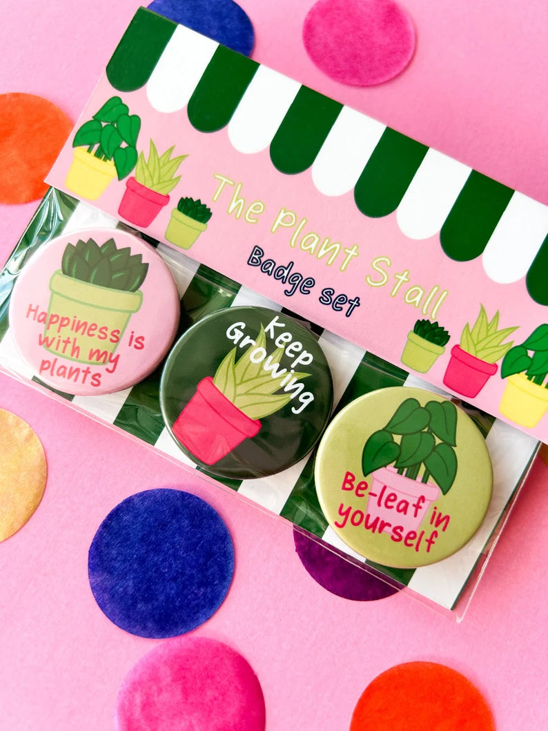 The Plant Stall Badge Set