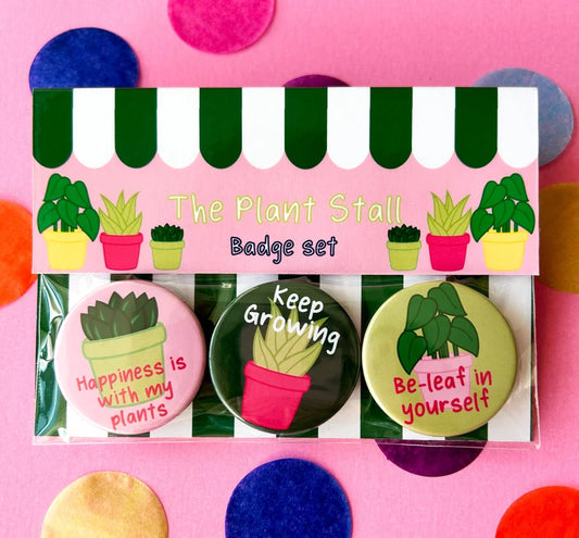 The Plant Stall Badge Set