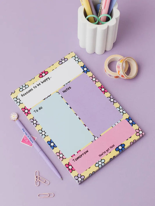 Cute Flower Day Planner Notepad A5