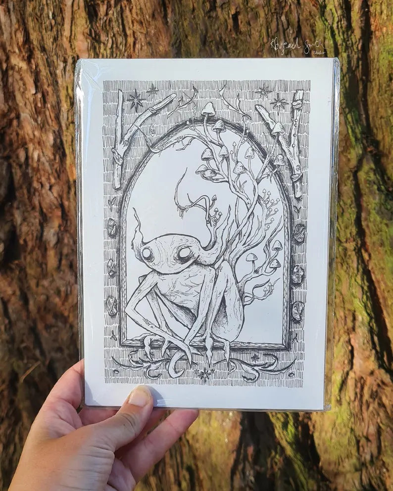 Mushroom Creature A4 Print