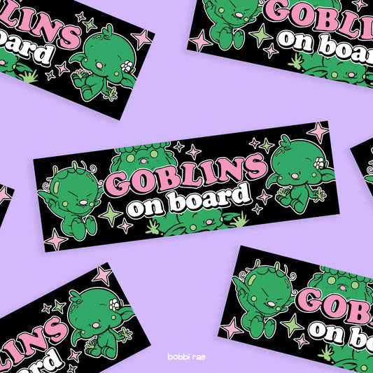 Goblins On Board Vinyl Bumper Sticker