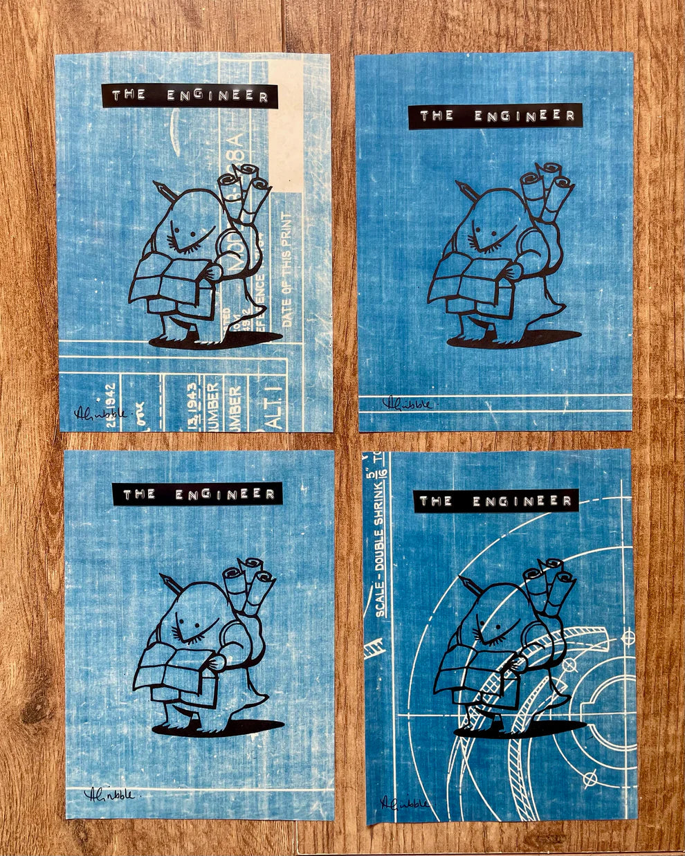 Engineer A6 Mini Lino Print