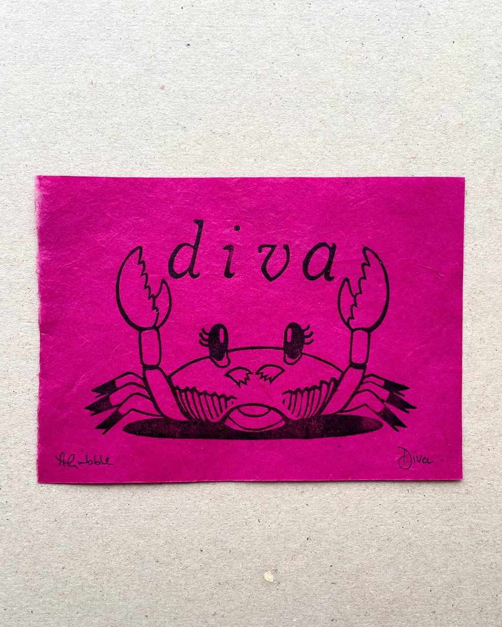 Diva A6 Mini Lino Print