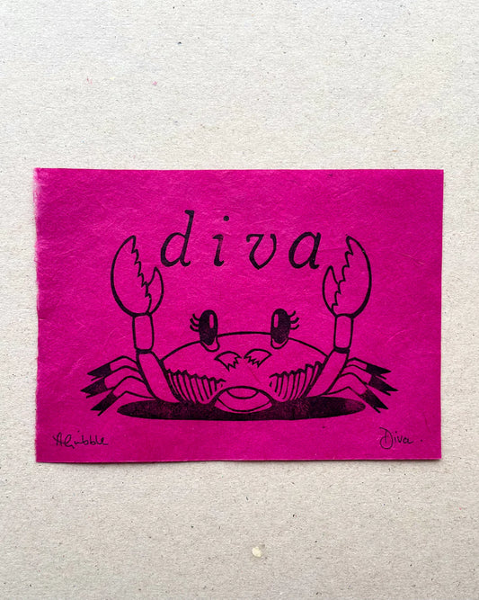 Diva A6 Mini Lino Print
