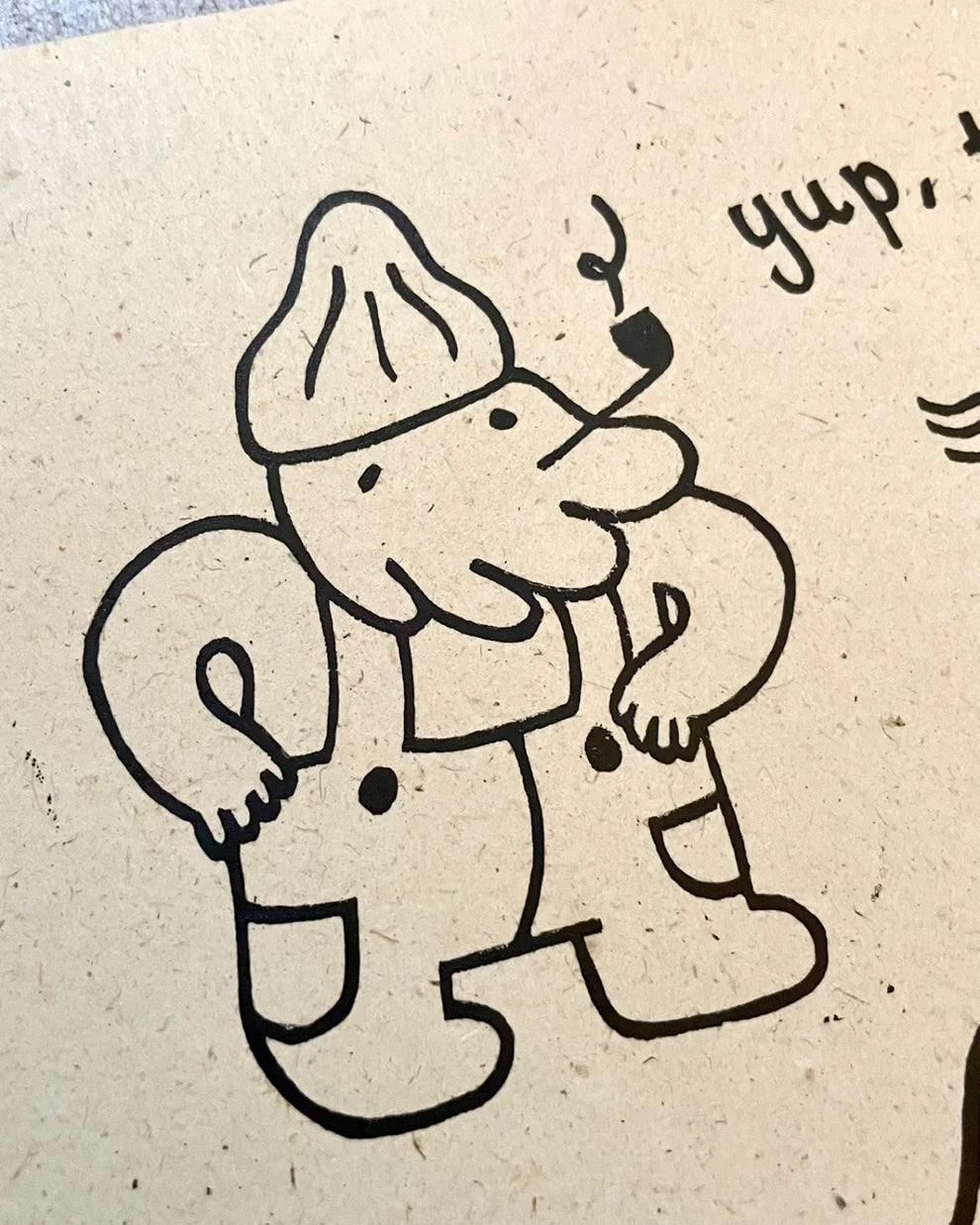 Looking For Love A4 Lino print