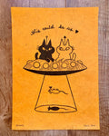 Cosmic Love A4 Lino Print