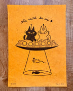 Cosmic Love A4 Lino Print