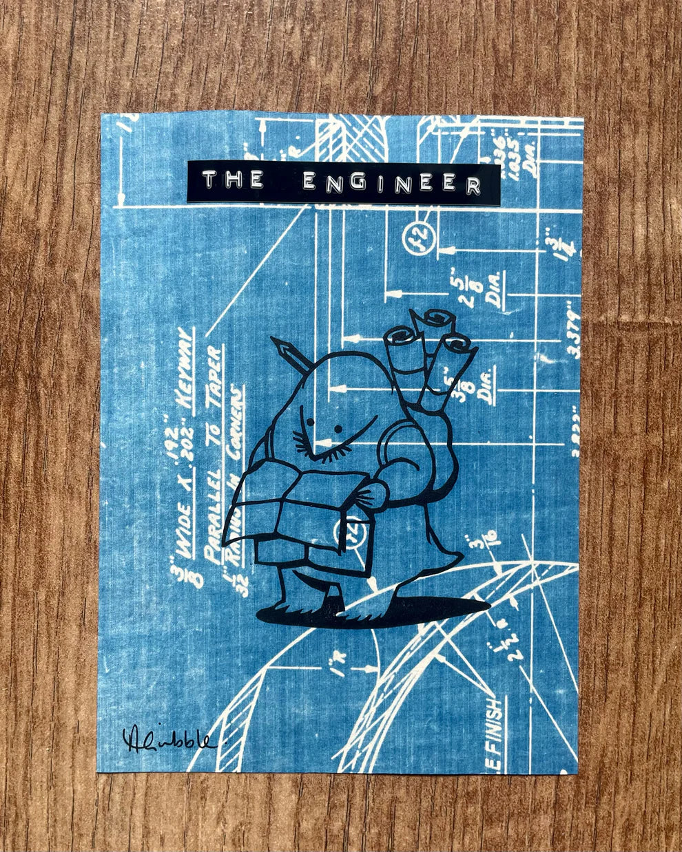 Engineer A6 Mini Lino Print