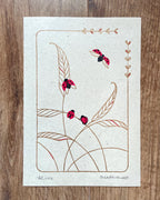 Meadowsweet A5 Lino Print