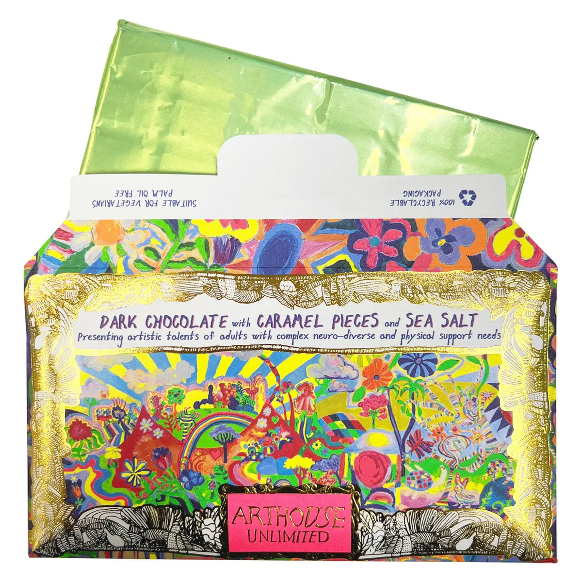 Dark Chocolate with Caramel Pieces & Sea Salt 'Joy Revolution' Bar