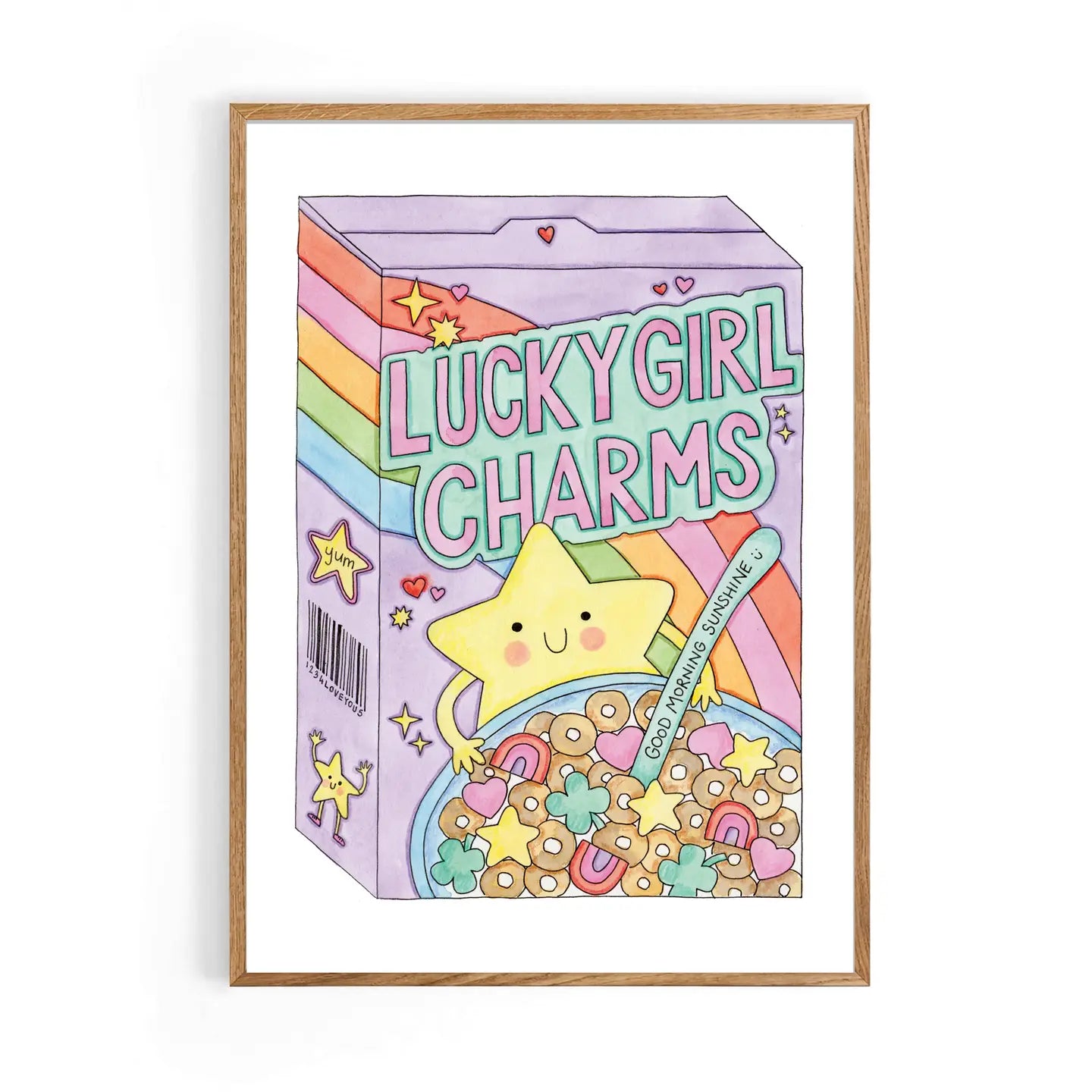 Lucky Girl Charms A4 Print