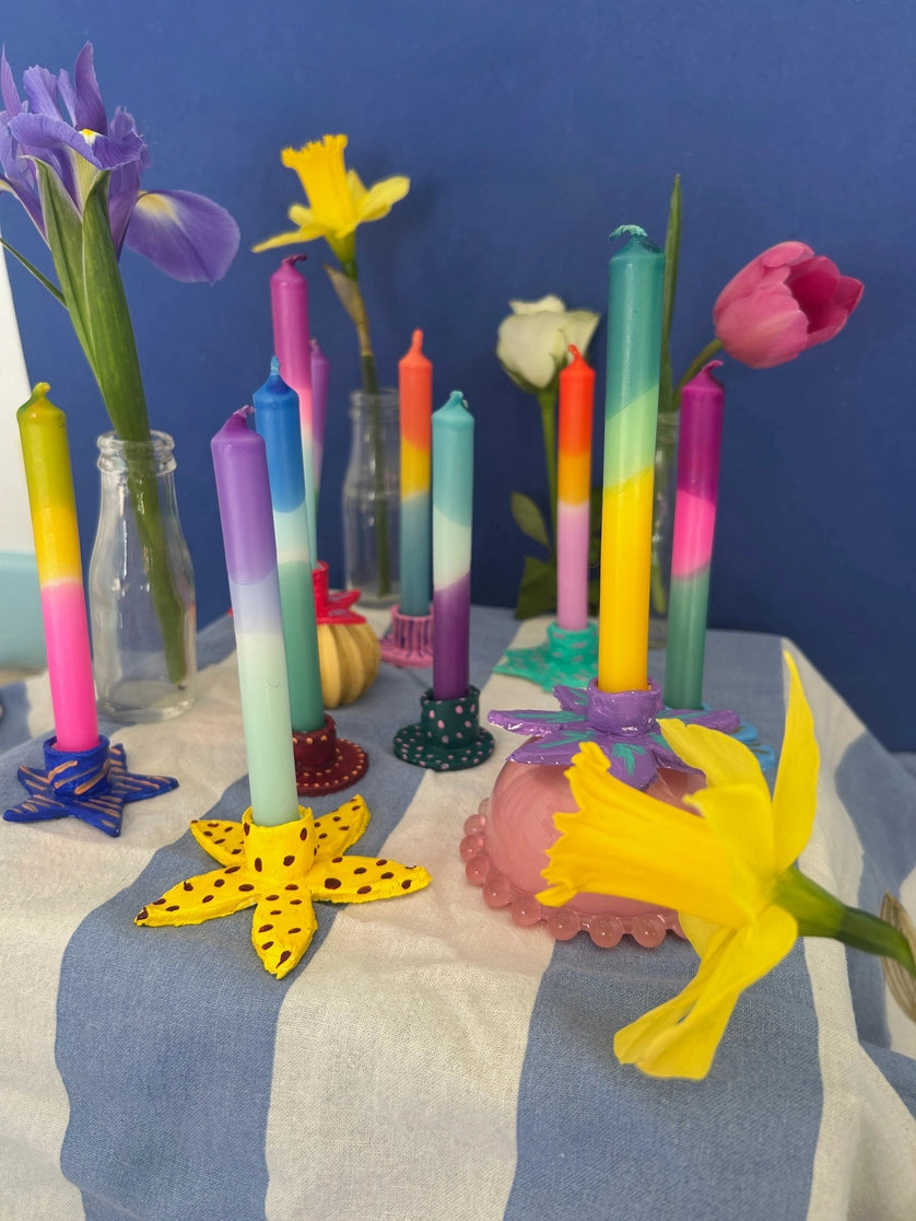 Mini Dip Dye Candles - Set Of 10