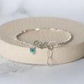 Sterling Silver Mini Nugget Bracelet With Amethyst