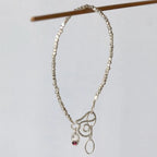 Sterling Silver Mini Nugget Bracelet With Amethyst