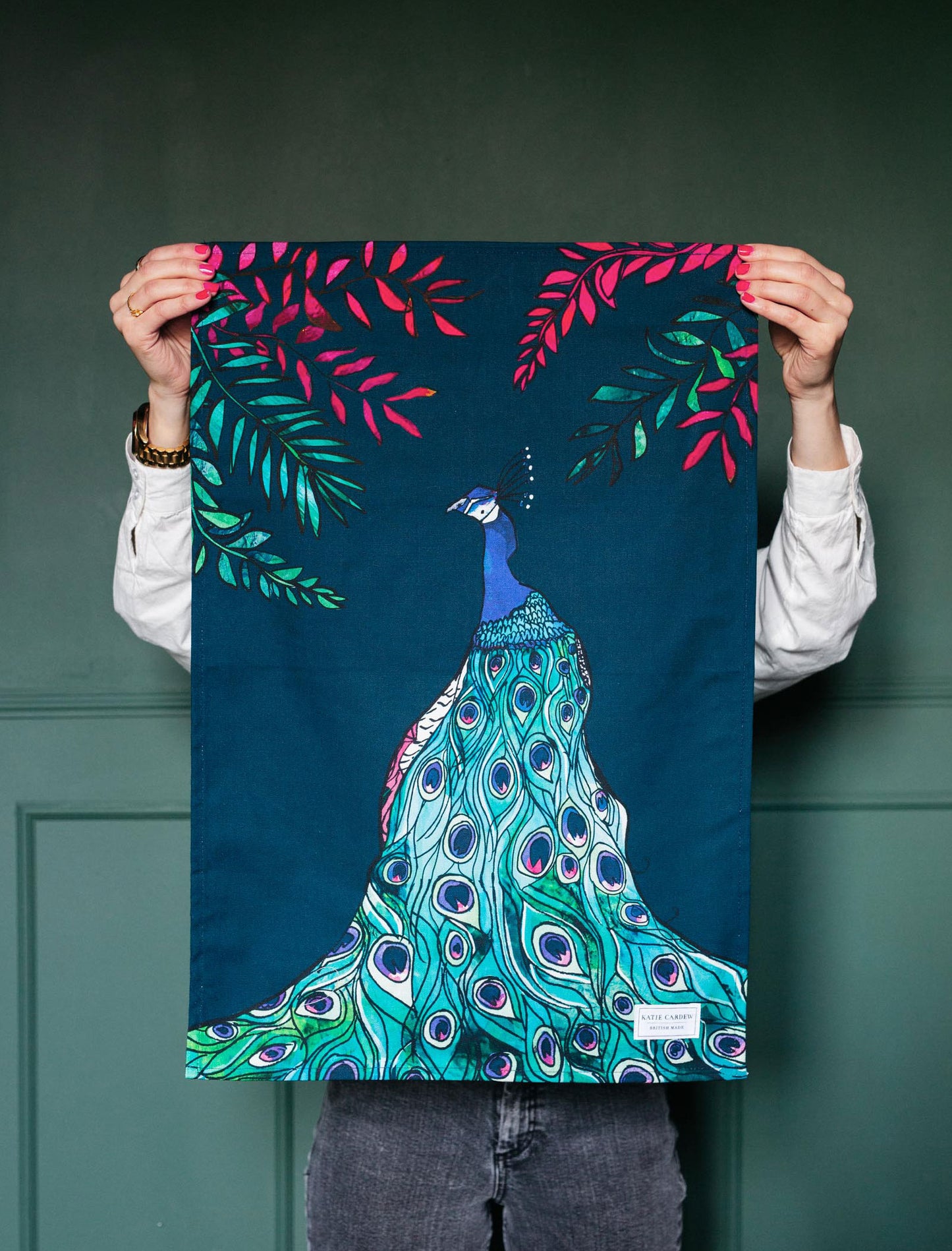 Peacock Tea Towel