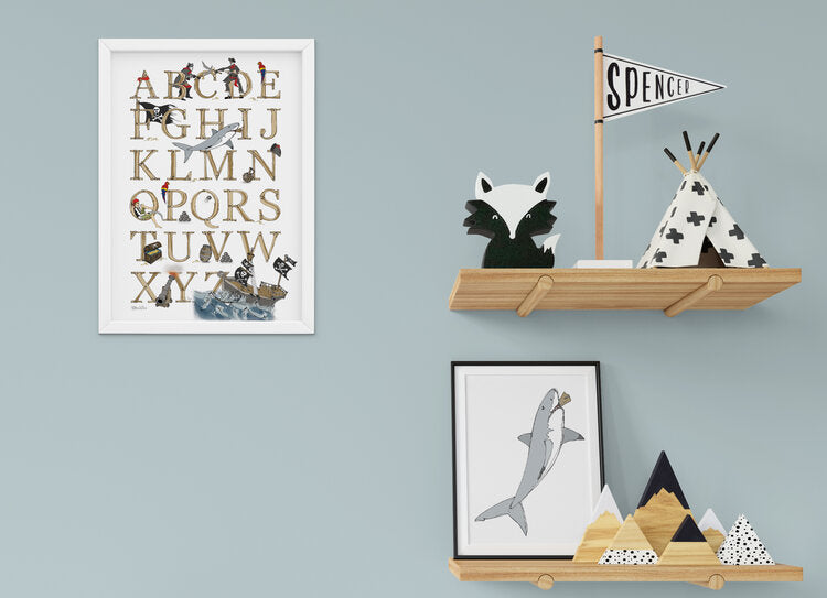 A3 Pirates Alphabet Print (Unframed)