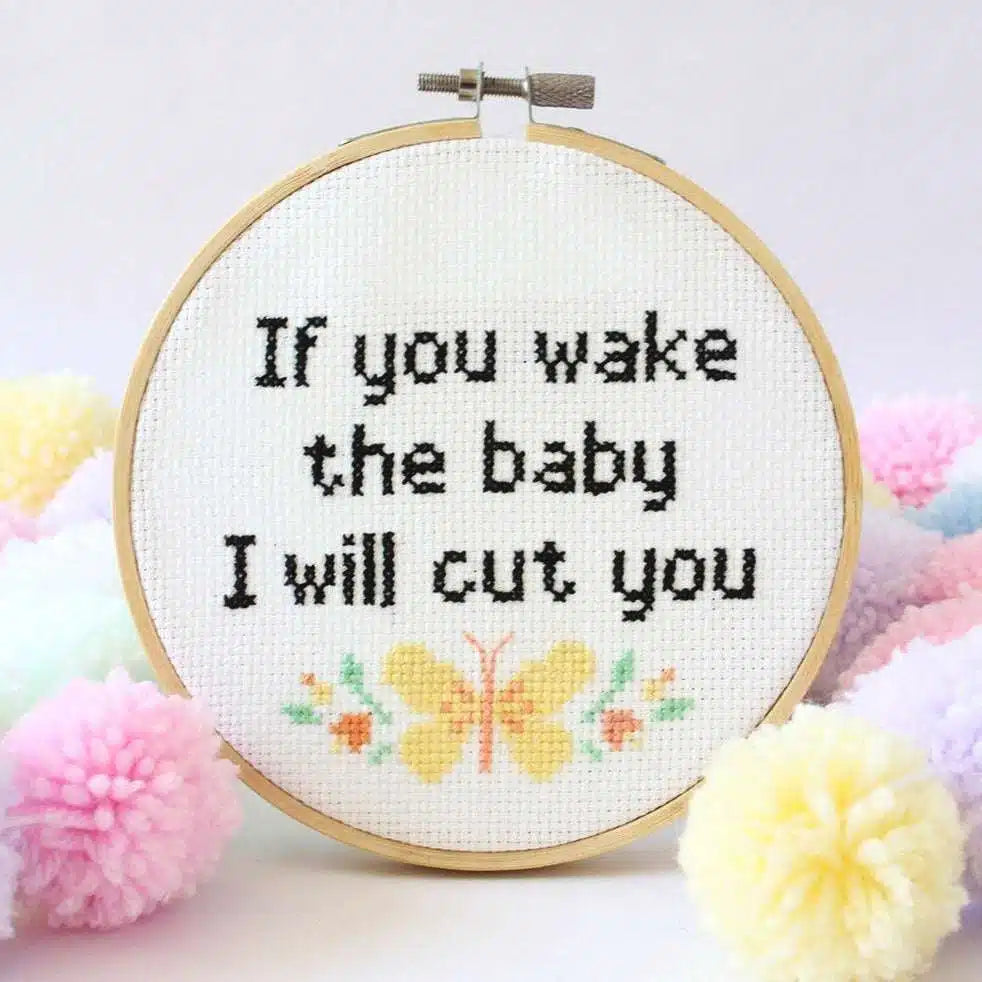 Don't Wake The Baby Cross Stitch Kit