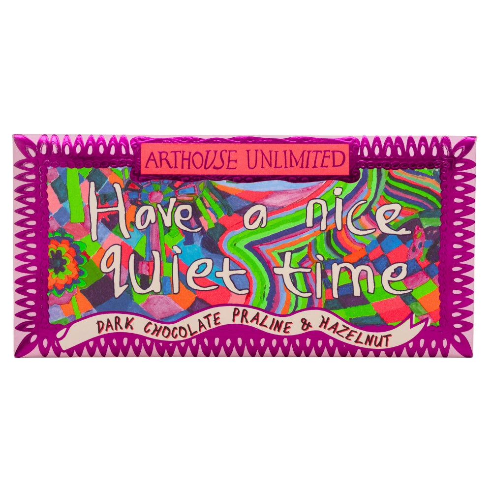 Dark Chocolate Praline & Hazelnut 'Have A Nice Quiet Time' Joy Sized Bar