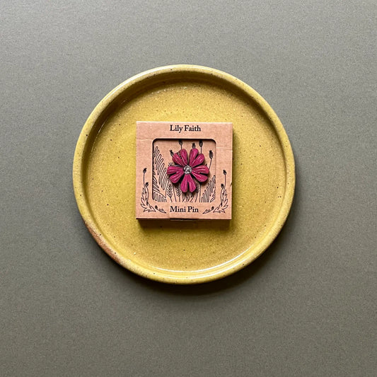 Red Campion Hand Painted Mini Pin