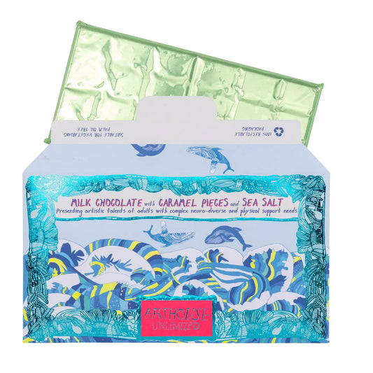 Milk Chocolate with Caramel & Sea Salt 'Swim With Whales' Bar