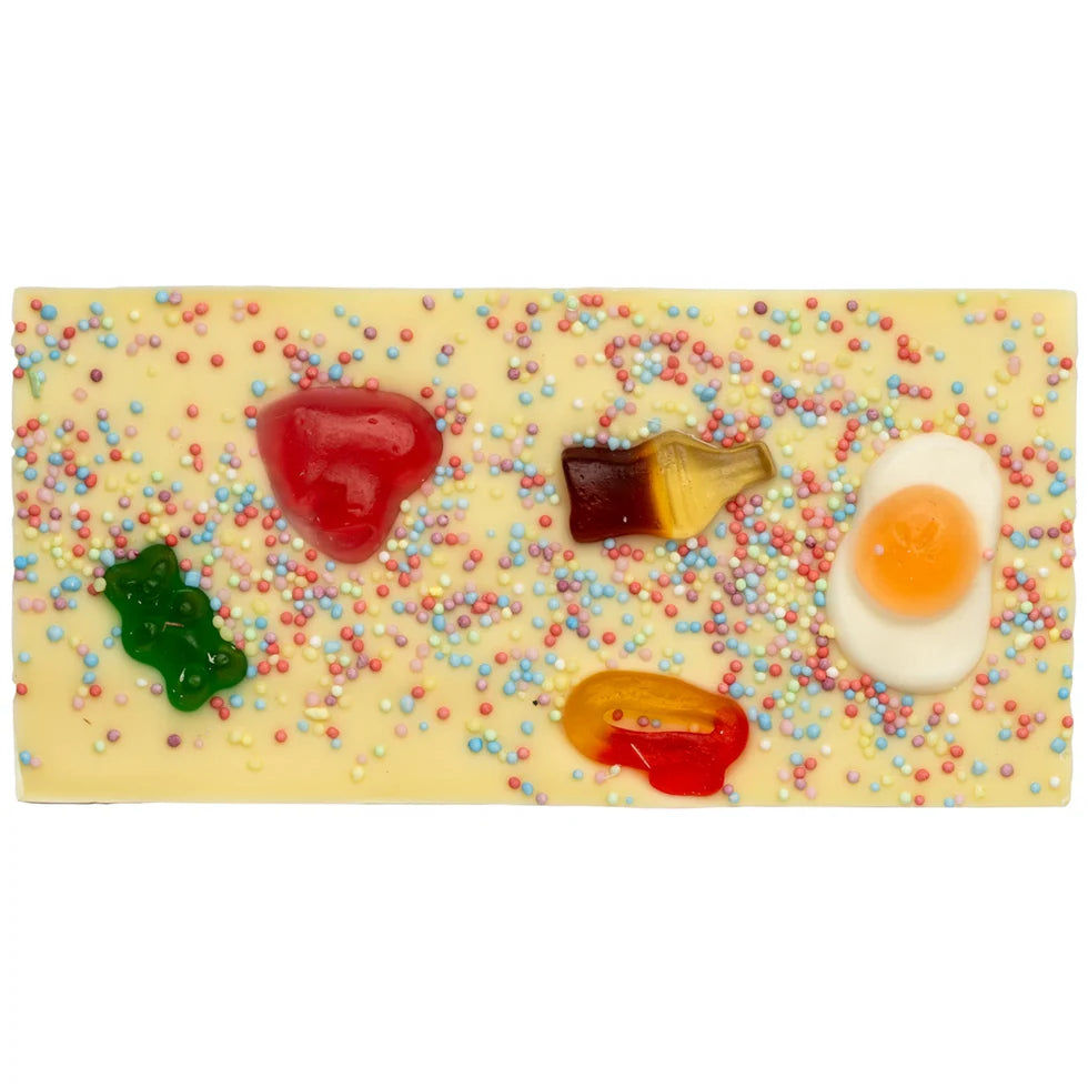 White Chocolate Bar with Pick 'n' Mix Sweets 'Yellow Daffodil' Bar